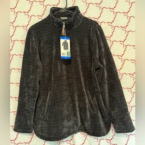 32 Degrees Heat Women’s Quarter Zip Pullover Black L Plush Lined NWT